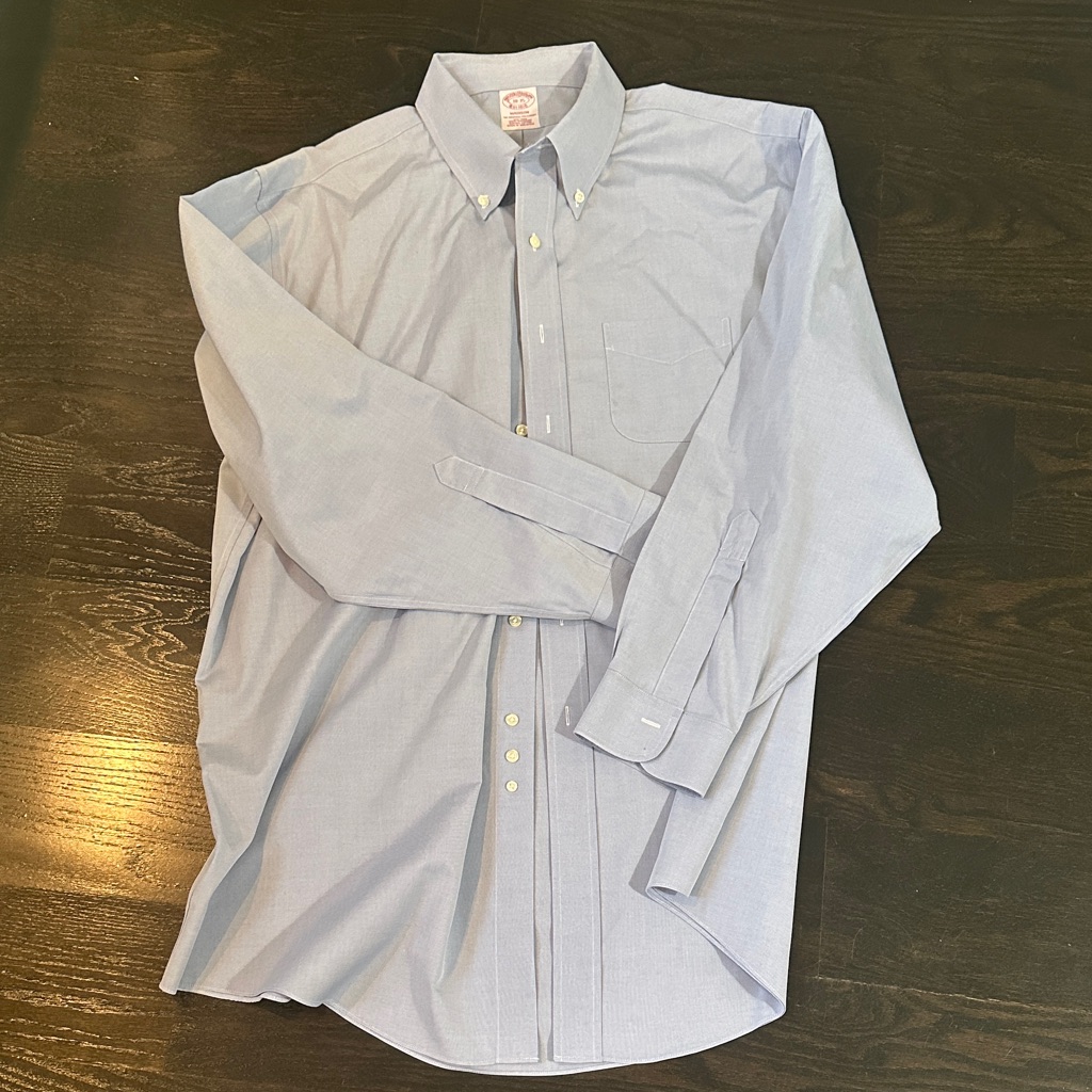 Brand New Brooks Brothers Sky Blue Mens Dress Shirt